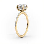Load image into Gallery viewer, 3 CT Marquise Cut Moissanite Pave Band Engagement Ring