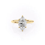 Load image into Gallery viewer, 2.5 CT Marquise Cut Moissanite 4 Prong Solitaire Engagement Ring