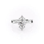 Load image into Gallery viewer, 2.50 CT Marquise Cut Moissanite Split Shank Band Engagement Ring