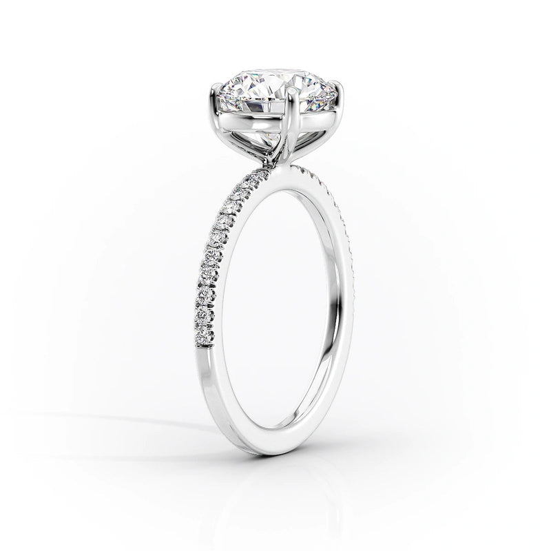 2 CT Marquise Cut Moissanite Pave Setting Engagement Ring