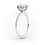 Load image into Gallery viewer, 3 CT Marquise Cut Moissanite Pave Band Engagement Ring