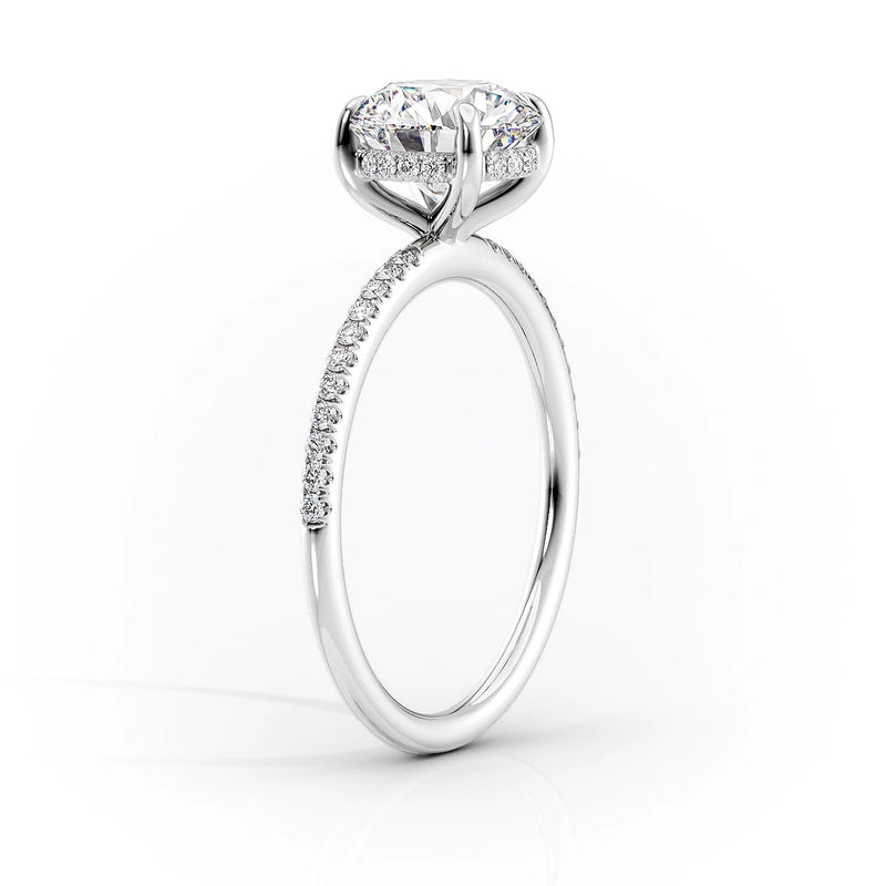 3 CT Marquise Cut Moissanite Pave Band Engagement Ring