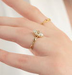 Load image into Gallery viewer, 2 CT Marquise Cut Moissanite Spilt Band Engagement Ring
