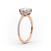 3 CT Marquise Lab Grown Pave With Halo Engagement Ring