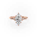 Load image into Gallery viewer, 3 CT Marquise Lab Grown Diamond Unique Engagement Ring