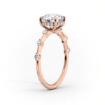Load image into Gallery viewer, 3 CT Marquise Cut Moissanite Distance Pave Engagement Ring