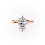 Load image into Gallery viewer, 2.5 CT Marquise Cut 6 Prong Solitaire Ring Moissanite Engagement Ring