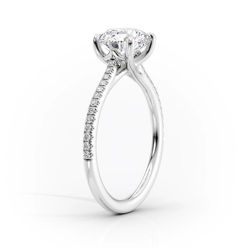 3 CT Marquise Cut Moissanite Pave Engagement Ring