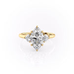 Load image into Gallery viewer, 2 CT Marquise Lab Grown Three Stone Engagement Ring