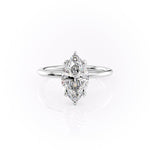 Load image into Gallery viewer, 2.5 CT Marquise Cut 6 Prong Solitaire Ring Moissanite Engagement Ring