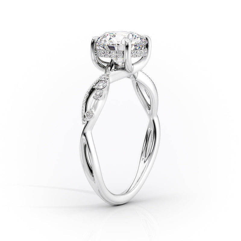 2 CT Marquise Lab Grown Diamond Infinity Band Engagement Ring