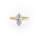 Load image into Gallery viewer, 3 CT Marquise Cut Moissanite Twisted Engagement Ring For Her