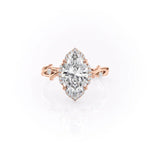 Load image into Gallery viewer, 2 CT Marquise Cut Moissanite Spilt Band Engagement Ring
