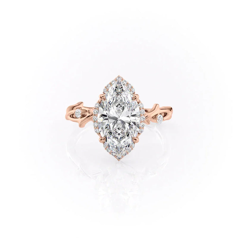 2 CT Marquise Cut Moissanite Spilt Band Engagement Ring