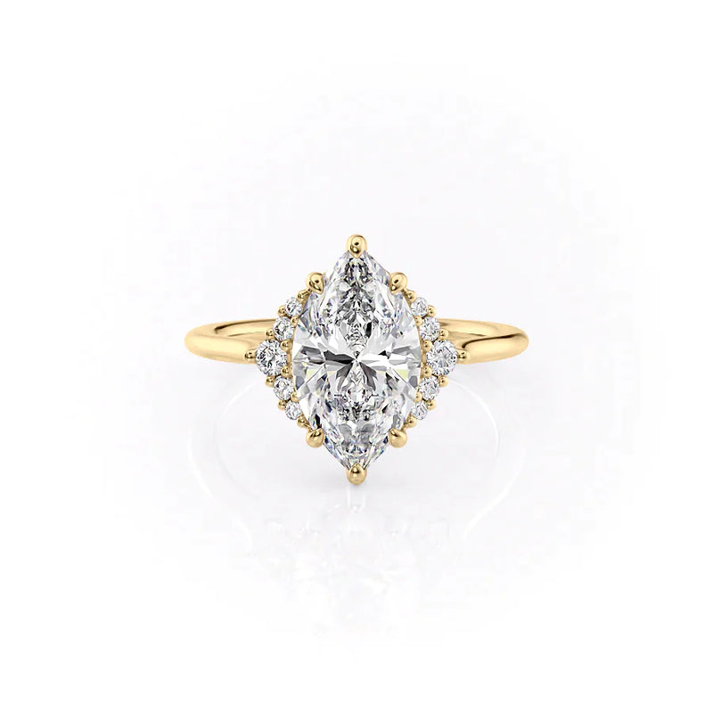 1.00 CT Marquise Cut Moissanite Engagement Ring For Woman