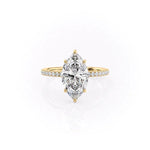 Load image into Gallery viewer, 2 CT Marquise Cut Moissanite Pave Setting Engagement Ring