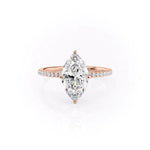 Load image into Gallery viewer, Unique 2 CT Marquise Lab Grown Pave Engagement Ring