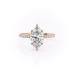 Load image into Gallery viewer, 3 CT Marquise Lab Grown Pave Engagement Ring
