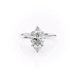 Load image into Gallery viewer, 2.5 CT Marquise Cut Moissanite 4 Prong Solitaire Engagement Ring