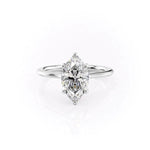 Load image into Gallery viewer, 2 CT Marquise Lab Grown Solitaire Engagement Ring