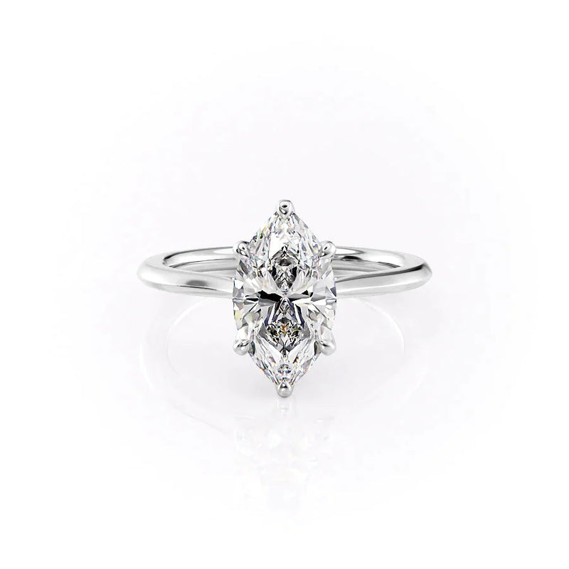 2 CT Marquise Lab Grown Solitaire Engagement Ring