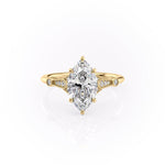 Load image into Gallery viewer, 3 CT Marquise Lab Grown Diamond Unique Engagement Ring