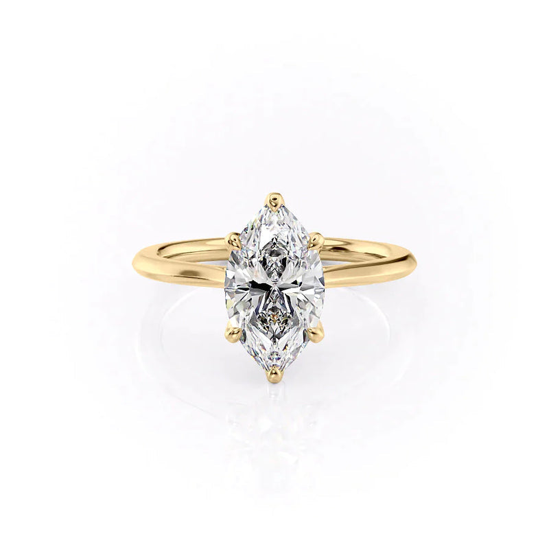 2 CT Marquise Lab Grown Solitaire Engagement Ring