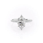 Load image into Gallery viewer, Marquise Pave Engagement Ring Lab Grown Diamond Promise Ring for Women