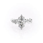 Load image into Gallery viewer, 2 CT Unique Marquise Lab Grown Pave Engagement Ring