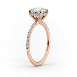 Load image into Gallery viewer, 2 CT Marquise Lab Grown Pave Hidden Halo Engagement Ring