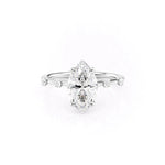 Load image into Gallery viewer, Unique 2 CT Marquise Lab Grown Distance Pave Engagement Ring