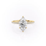 Load image into Gallery viewer, 2 CT Marquise Lab Grown Diamond Unique Engagement Ring