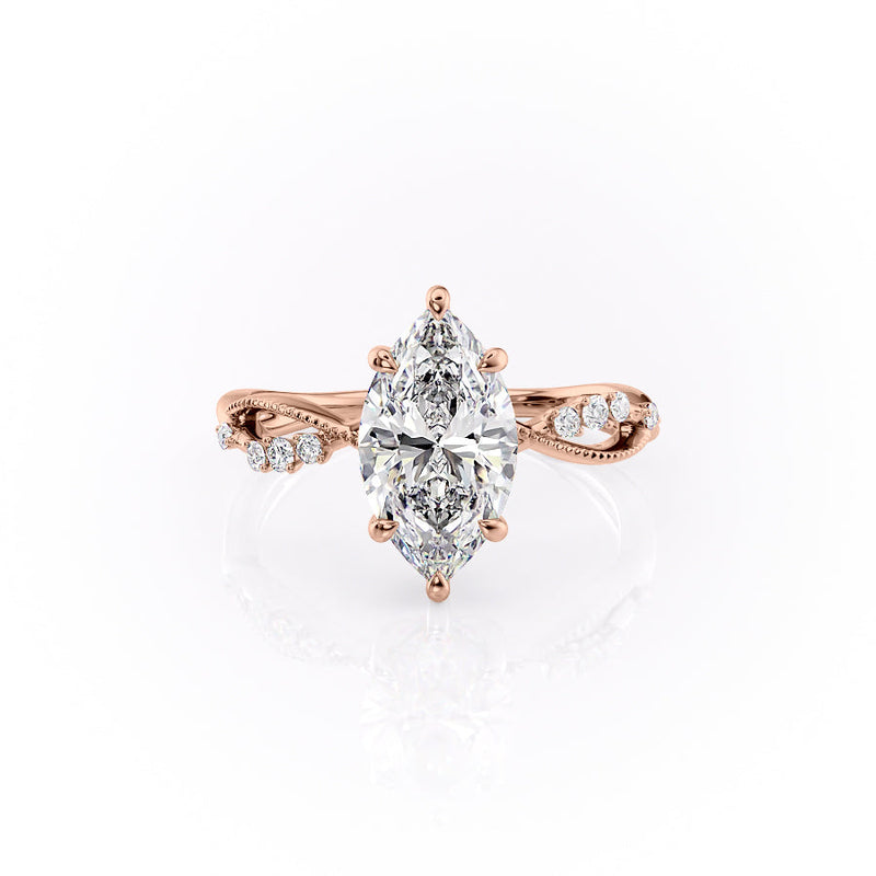 2 CT Marquise Lab Grown Diamond Infinity Band Engagement Ring