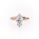 Load image into Gallery viewer, 2 CT Marquise Moissanite 6 Prong solitaire Engagement Ring For Her