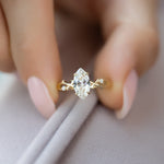 Load image into Gallery viewer, 1.50 CT Marquise Cut Wing Styles Moissanite Engagement Ring