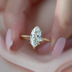Load image into Gallery viewer, 1 CT Marquise Moissanite Solitaire Ring