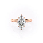 Load image into Gallery viewer, 3 CT Marquise Cut Solitaire Moissanite Engagement Ring