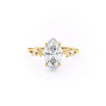 Load image into Gallery viewer, 1.50 CT Marquise Cut Wing Styles Moissanite Engagement Ring