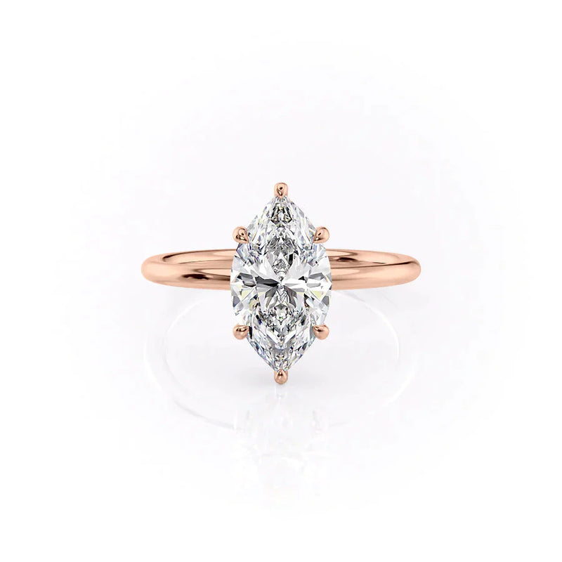 1.50 CT Marquise Cut Solitaire Moissanite Engagement Ring For Her