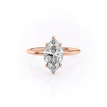 Load image into Gallery viewer, 2.50 CT Marquise Cut Solitaire Moissanite Engagement Ring