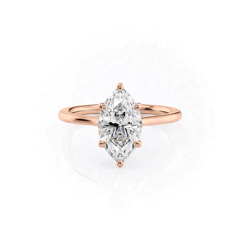 1 CT Marquise Moissanite Solitaire Ring