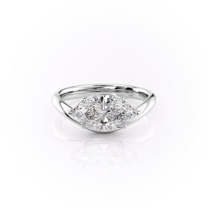 1.00 CT Marquise Cut  Moissanite Solitaire Engagement Ring For Her