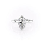 Load image into Gallery viewer, 3 CT Marquise Cut Solitaire Moissanite Engagement Ring