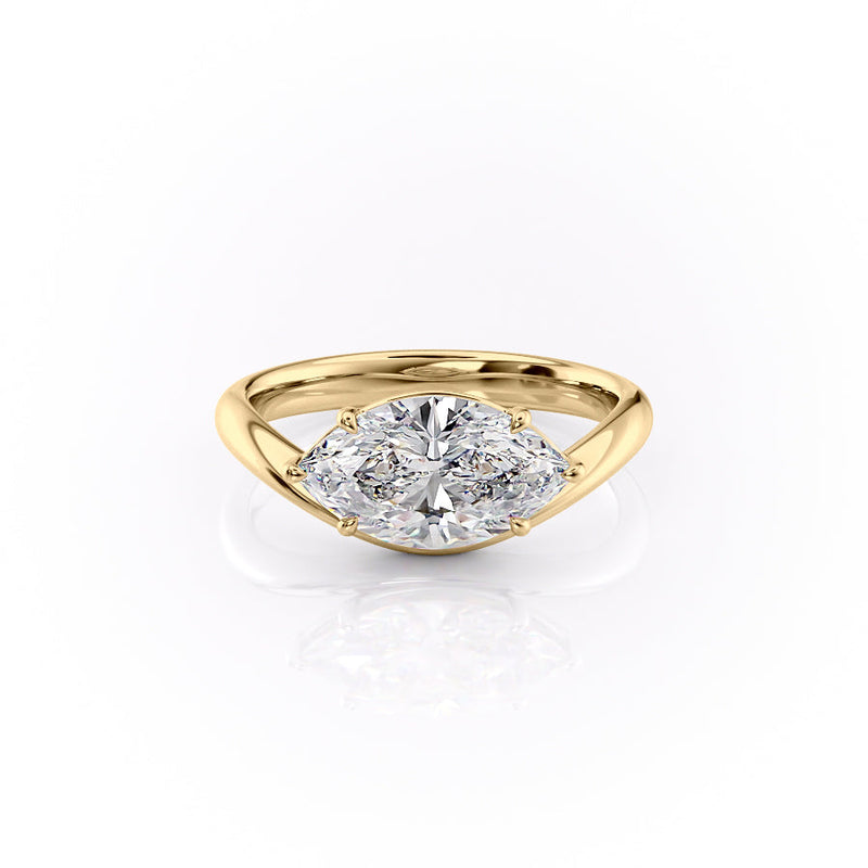 1.00 CT Marquise Cut  Moissanite Solitaire Engagement Ring For Her