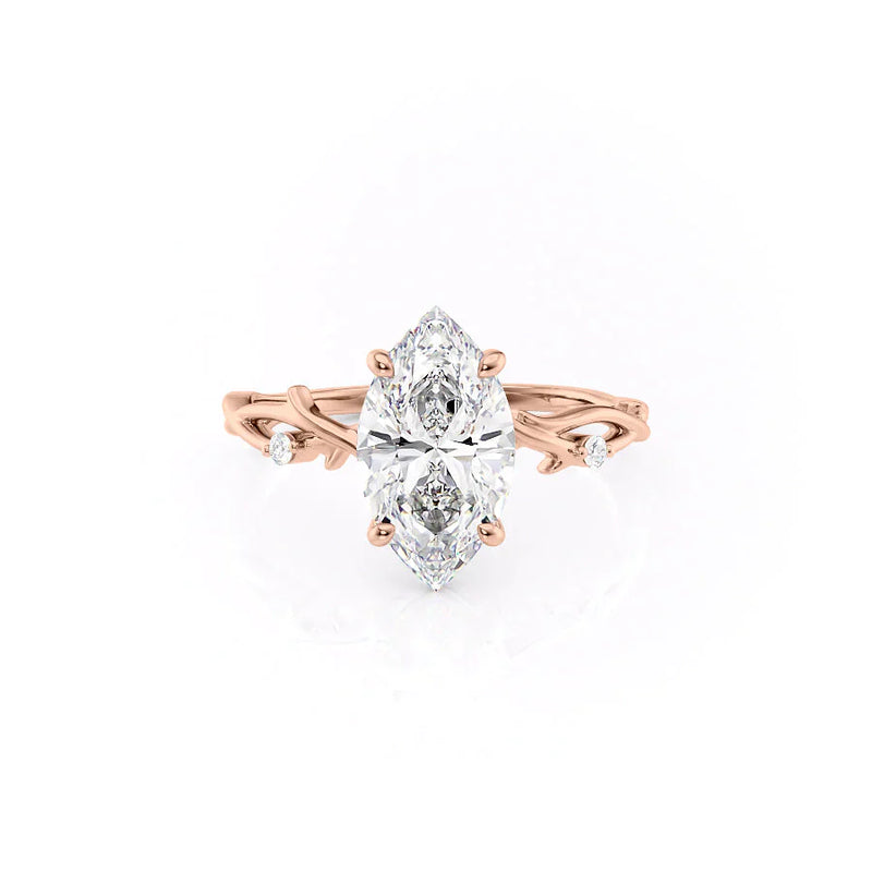 1.50 CT Marquise Cut Wing Styles Moissanite Engagement Ring