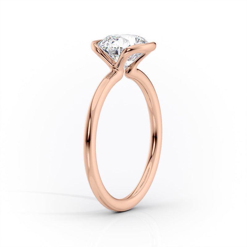 1 CT Marquise Moissanite Half Bezel solitaire Engagement Ring