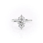 Load image into Gallery viewer, Marquise Cut Moissanite Diamond Classic Solitaire Engagement Ring