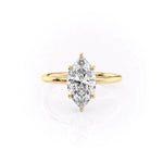 Load image into Gallery viewer, 1.50 CT Marquise Cut Solitaire Moissanite Engagement Ring For Her