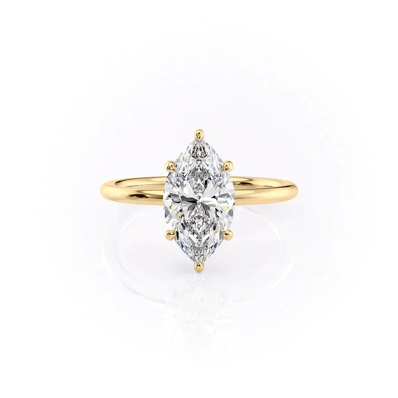 1.50 CT Marquise Cut Solitaire Moissanite Engagement Ring For Her