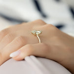 Load image into Gallery viewer, Marquise Cut Moissanite Diamond Classic Solitaire Engagement Ring